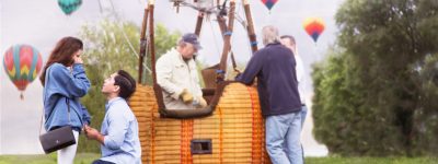 hot air balloon surprise proposal