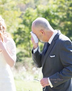 First Look, Maine wedding photographer, First look with dad