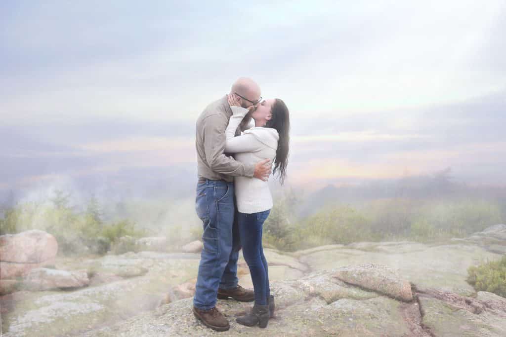 Acadia surprise proposal, bar harbor maine.