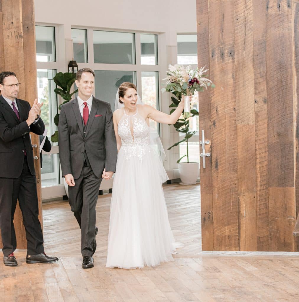 Bride and grooms entrance at the cliff house 