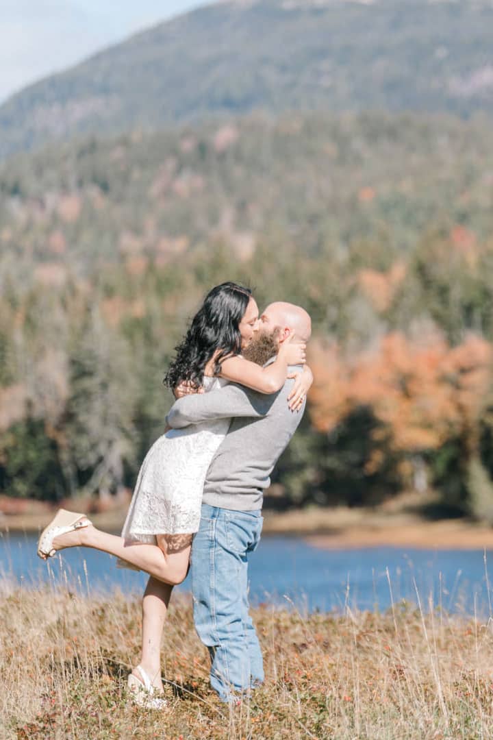 engagement photos in acadia maine