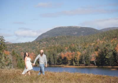 engagement photos in acadia maine