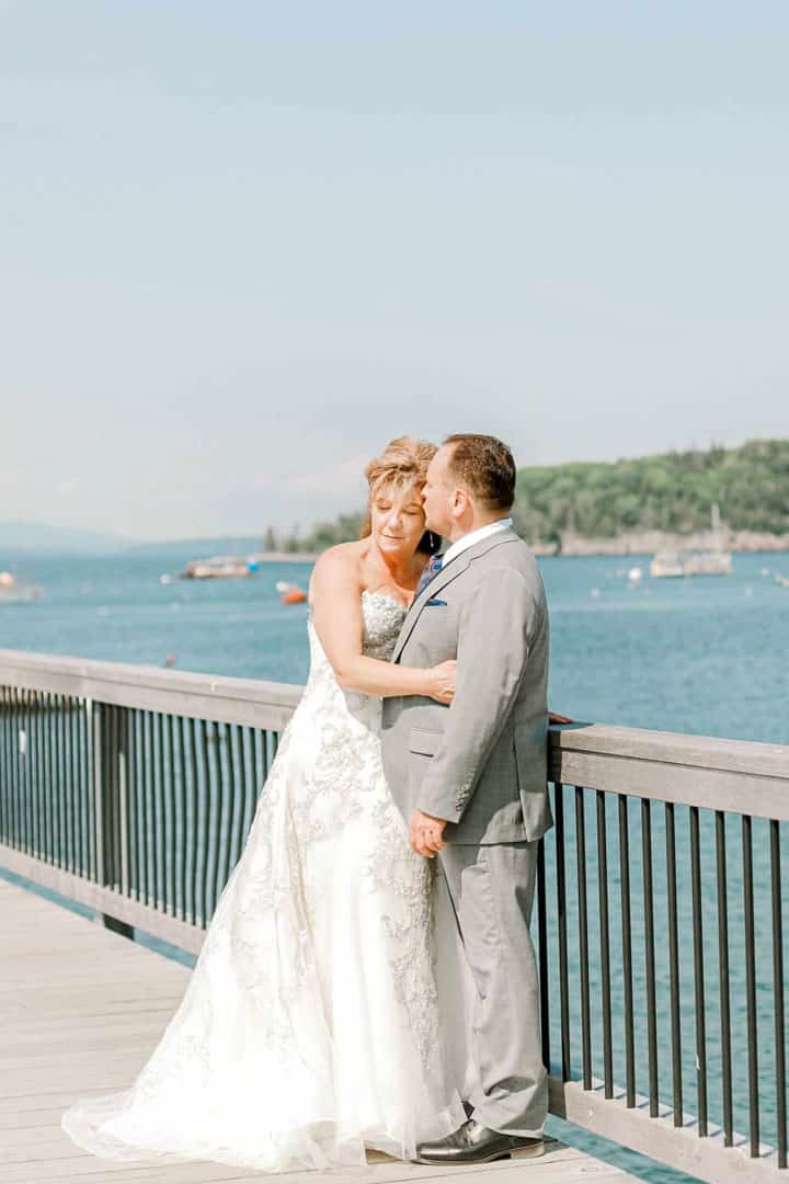 newlyweds on maine coast