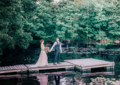 wedding photo on maine lake
