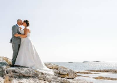 wedding portraits on Bar Harbor maine coast