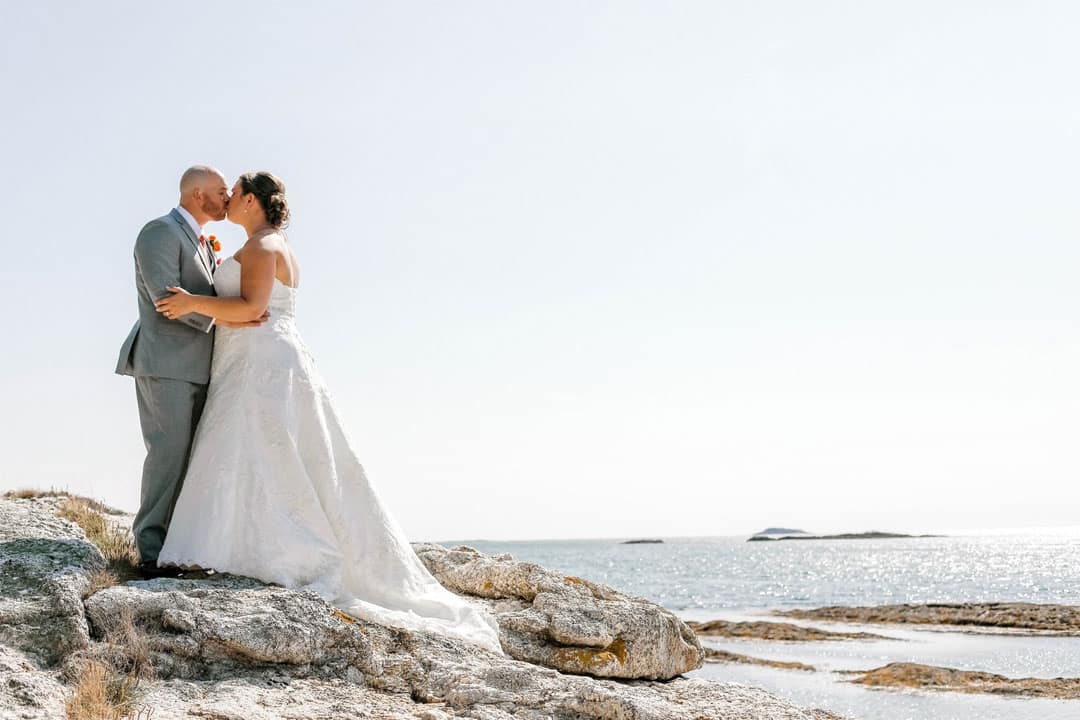 wedding portraits on Bar Harbor maine coast
