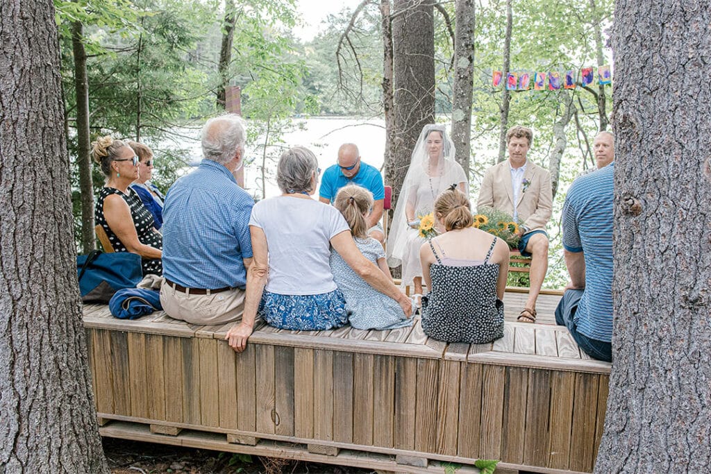 small intimate wedding gathering