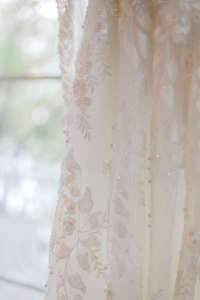 wedding gown close up