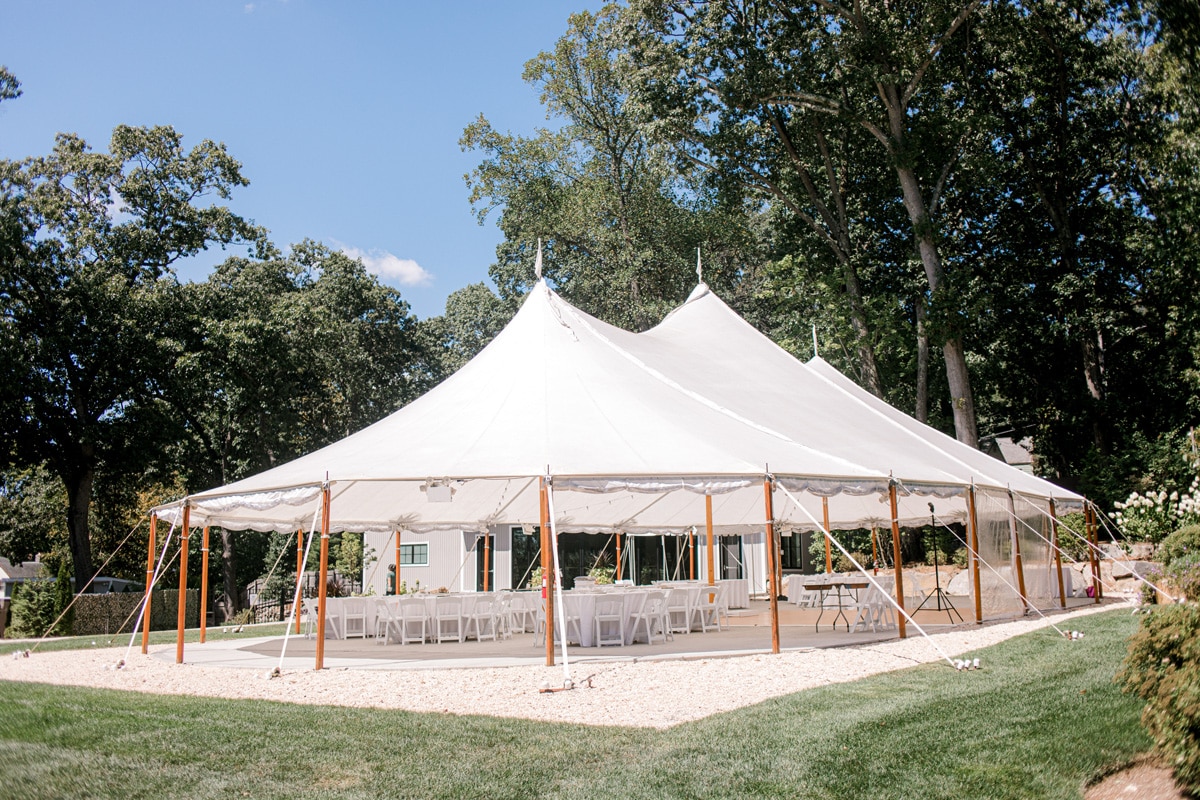 white pole tent maine wedding tent rentals