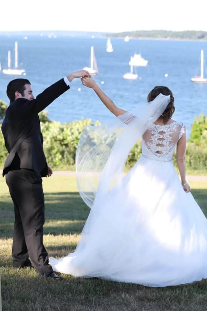 bride-and-groom-Portland-Maine-wedding video taken by portland maine wedding videographer: Catherine J. Gross