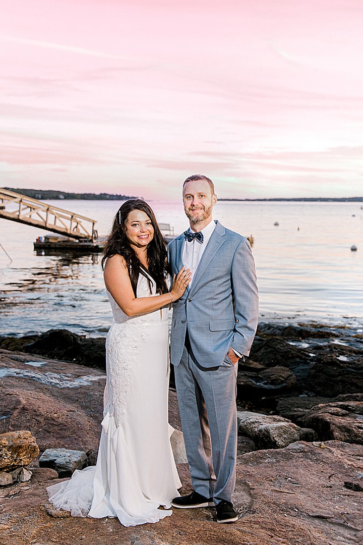 scarborough maine wedding photo on the water