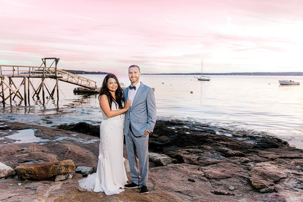 scarborough maine wedding photos on the water