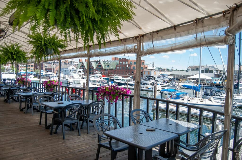 DiMillo's on the Water restaurant seating in Portland Maine