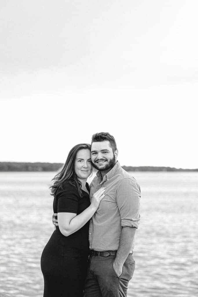 Demetrius & Rylee on the ocean in rockland maine.