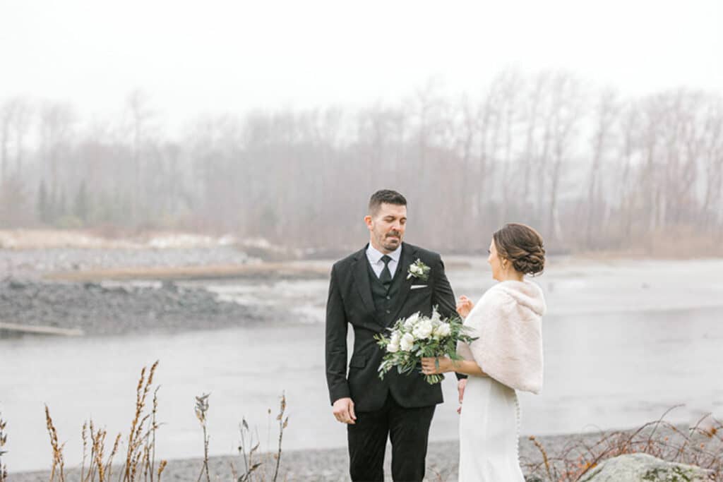 first look photos pre-wedding