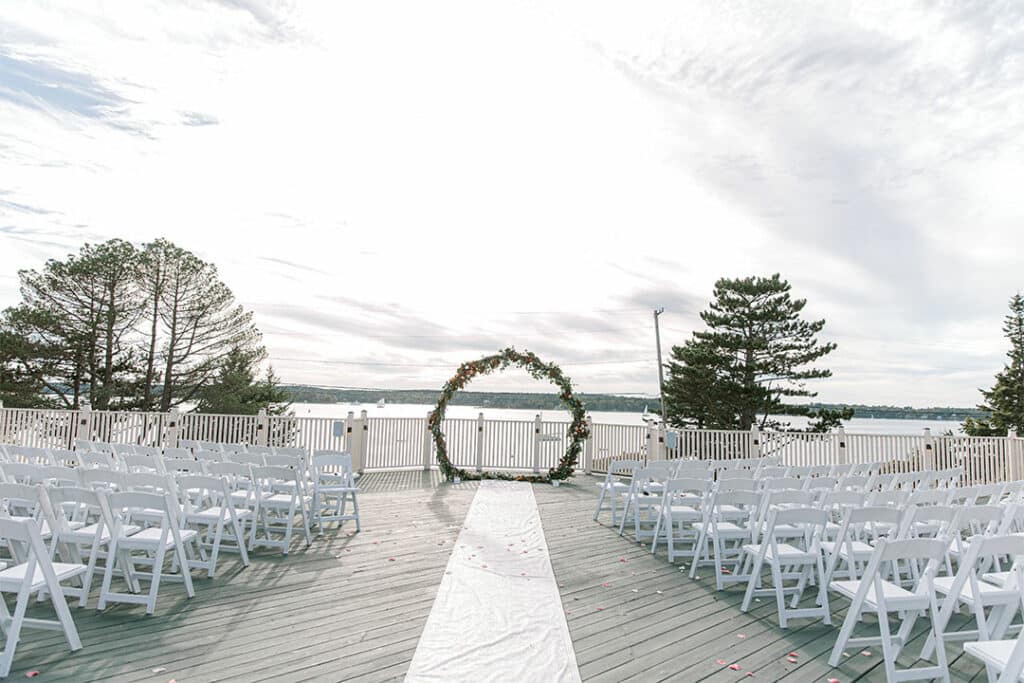 Spruce Point Inn Wedding ceremony