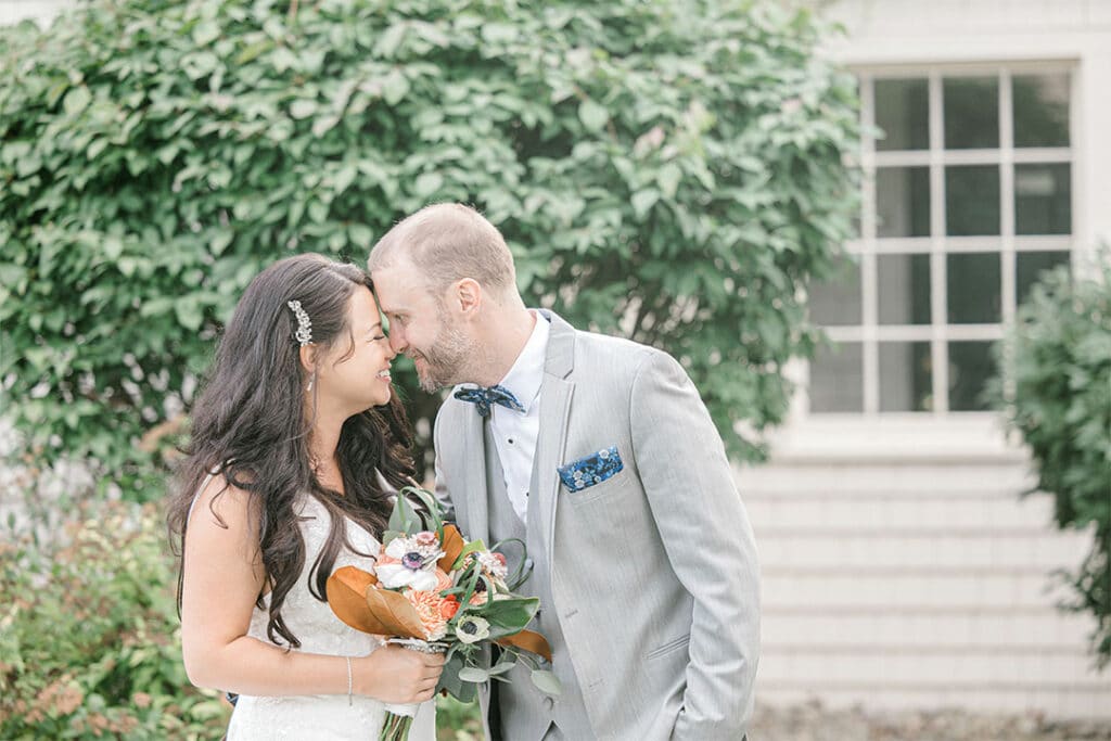 bride and groom wedding photos at Spruce Point Inn